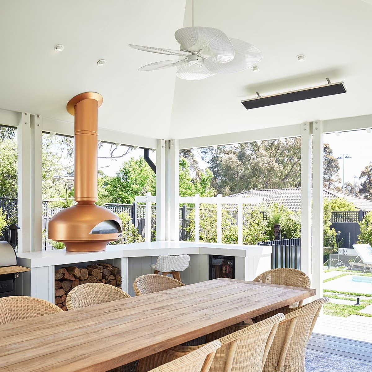 Lucci 900mm 21mm Diameter Fan Extension Rod in Antique White-img-2