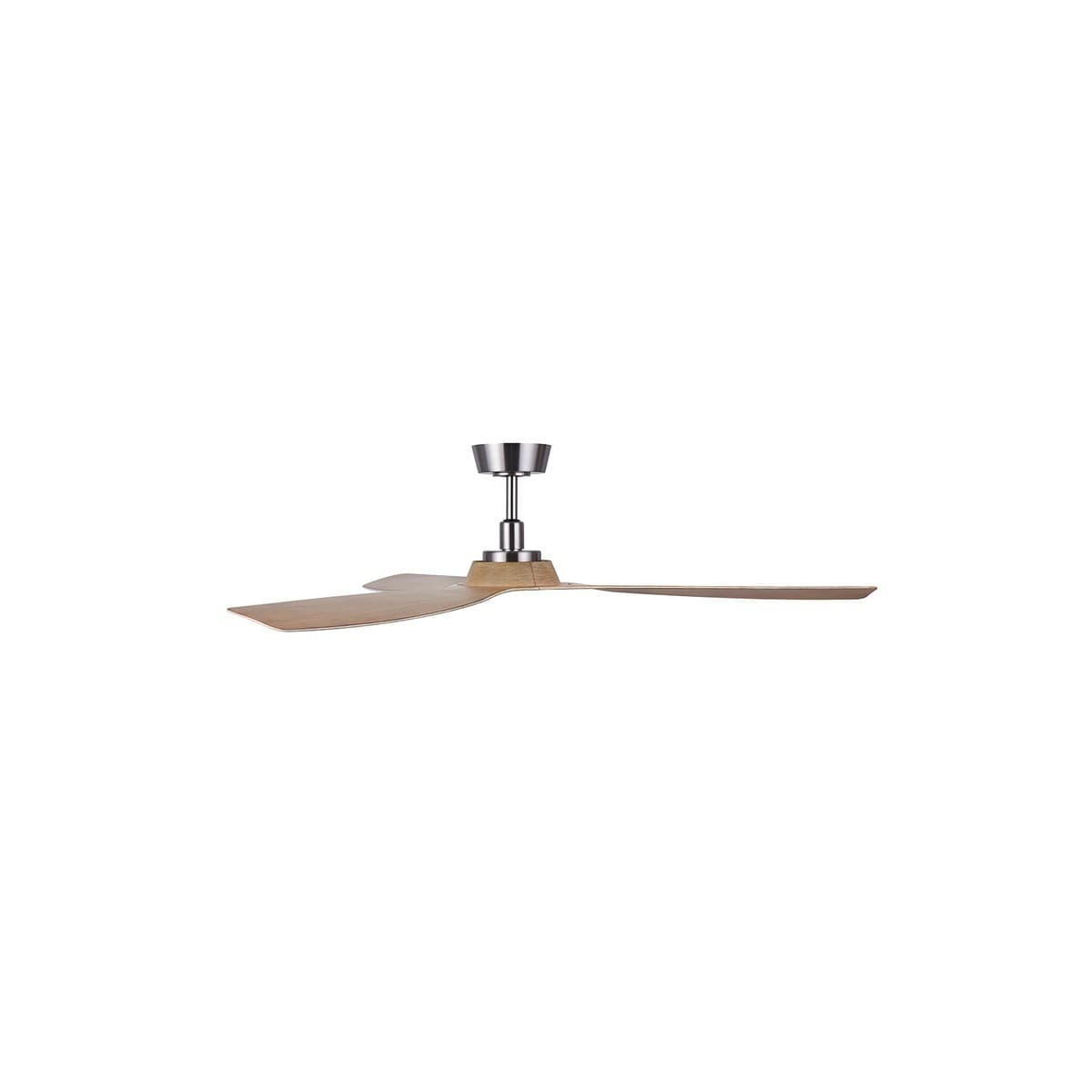 Moto 132cm DC Fan in Brushed Chrome with Teak Blades-img-1