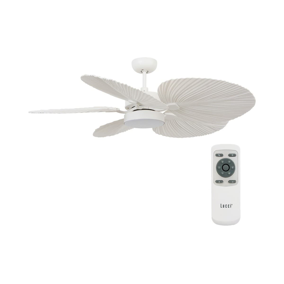 Bali 132cm DC Fan with Light in Antique White-img-4