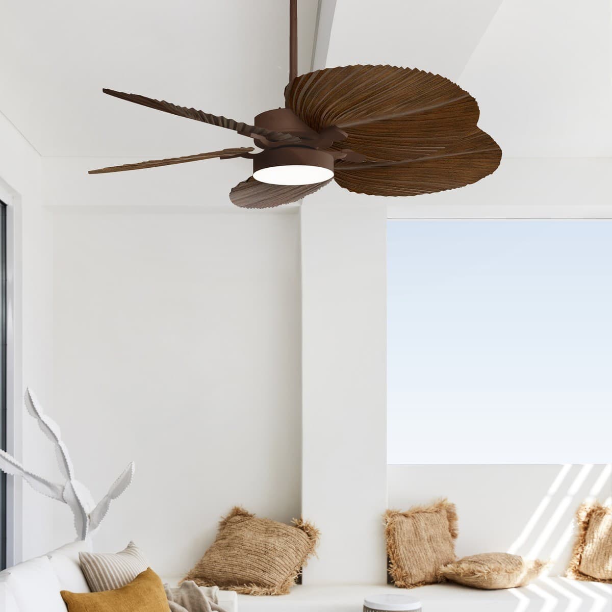 Bali 132cm DC Fan with Light in Oil Rubbed Bronze with Koa Blades-img-2
