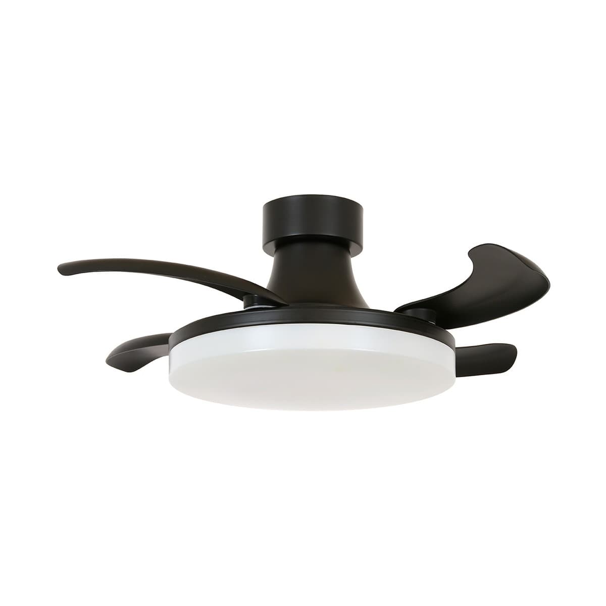 Fanaway Orbit 90cm DC Ceiling Fan with Retractable Blades and Light in Black