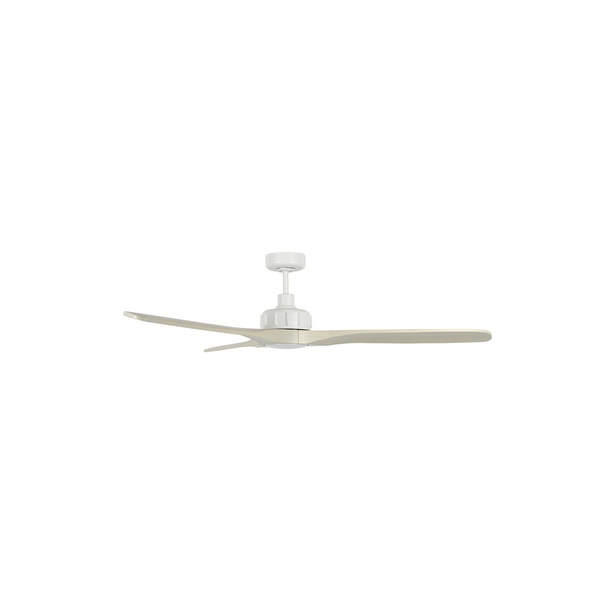 Caelid 152cm DC Fan with Light in White with Whitewash Blades-img-1
