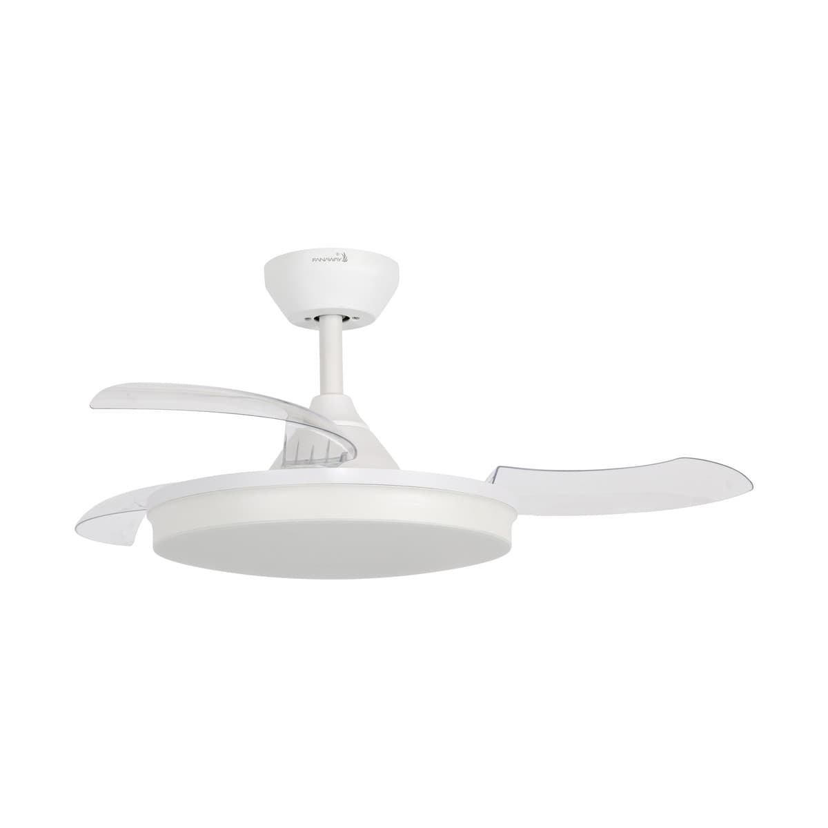 Fanaway Lilo 91cm DC Retractable Blade Ceiling Fan with Light in White-img-1