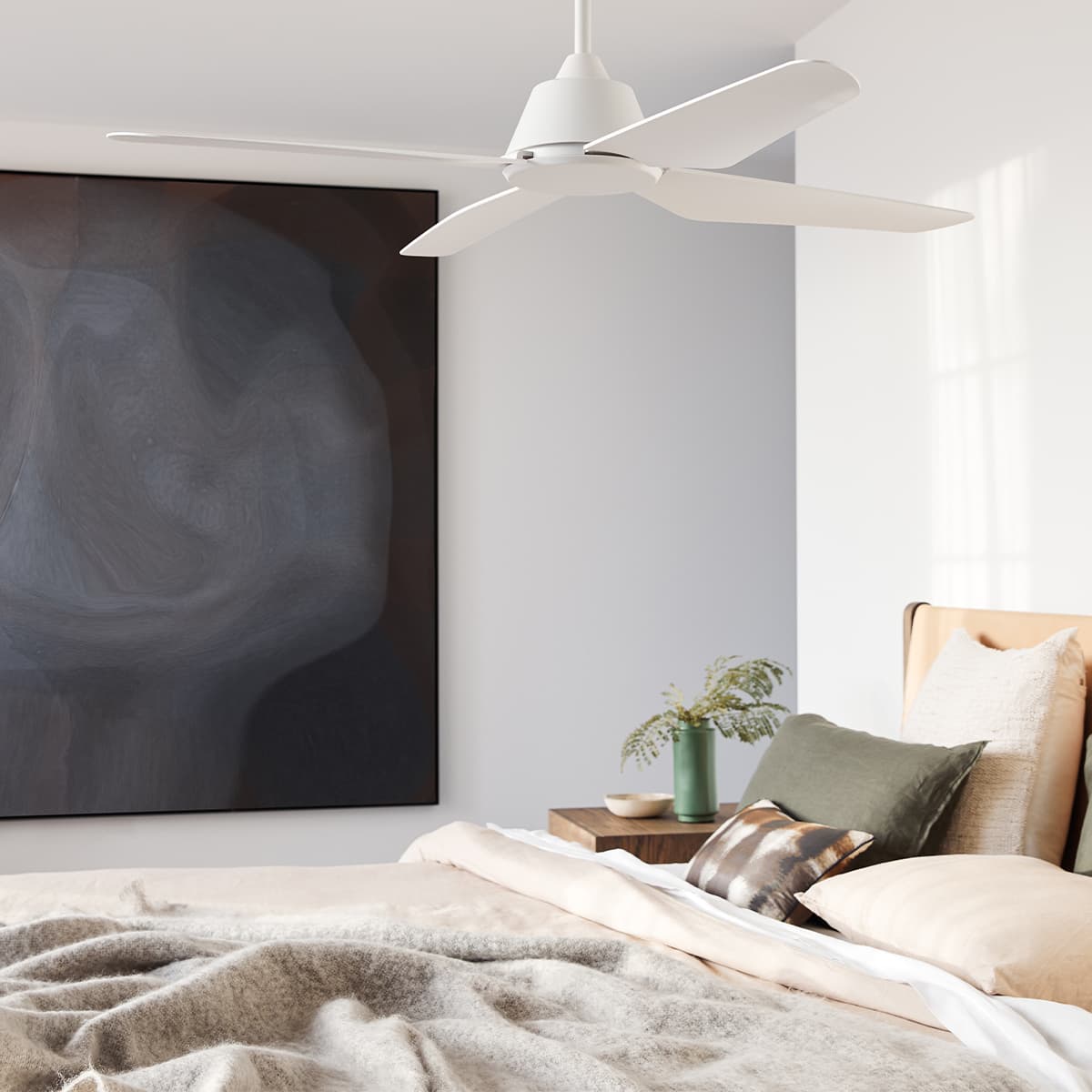 Aria 122cm Fan in White