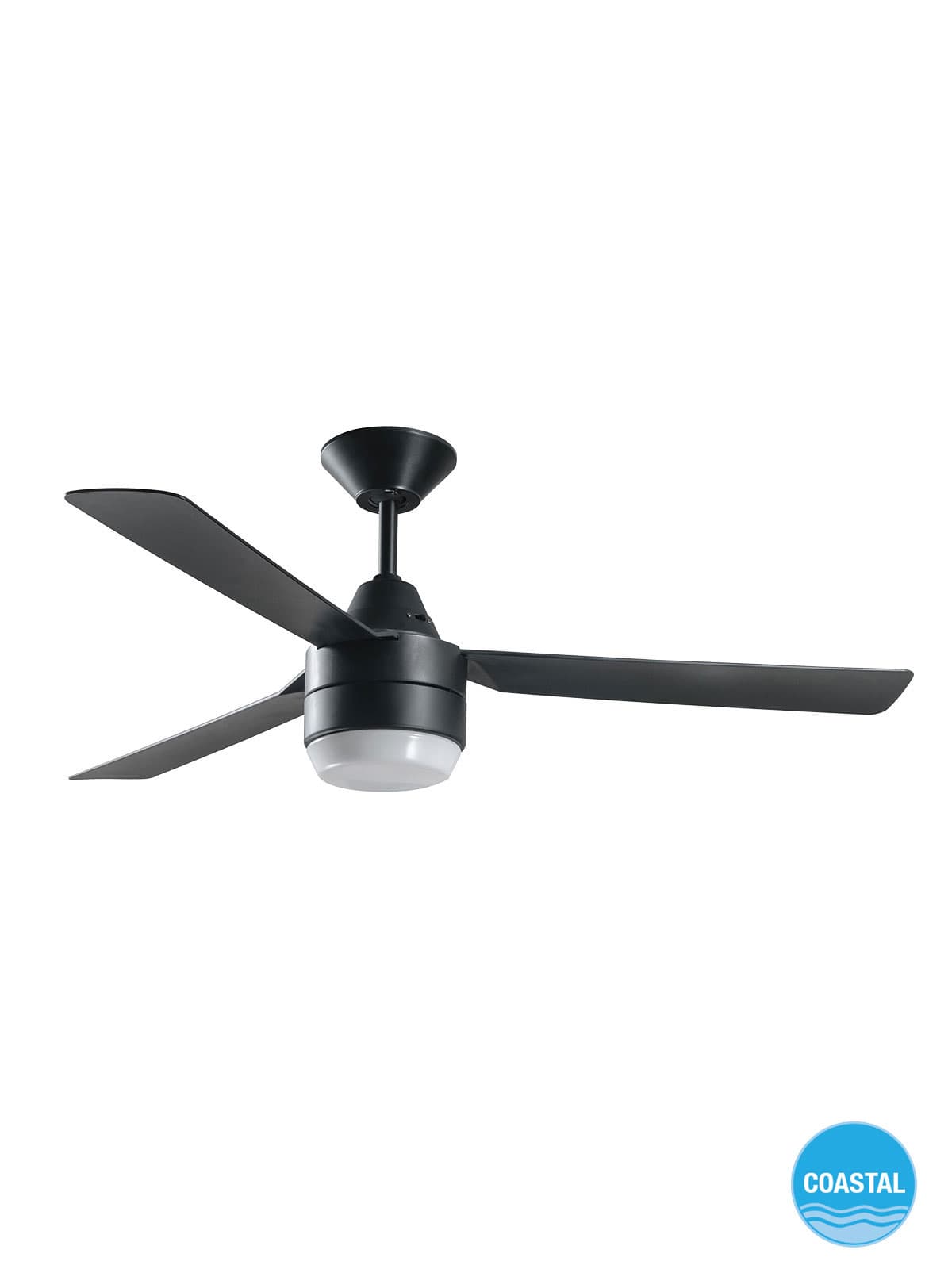 Bayside Calypso 122cm Fan with Light in Black