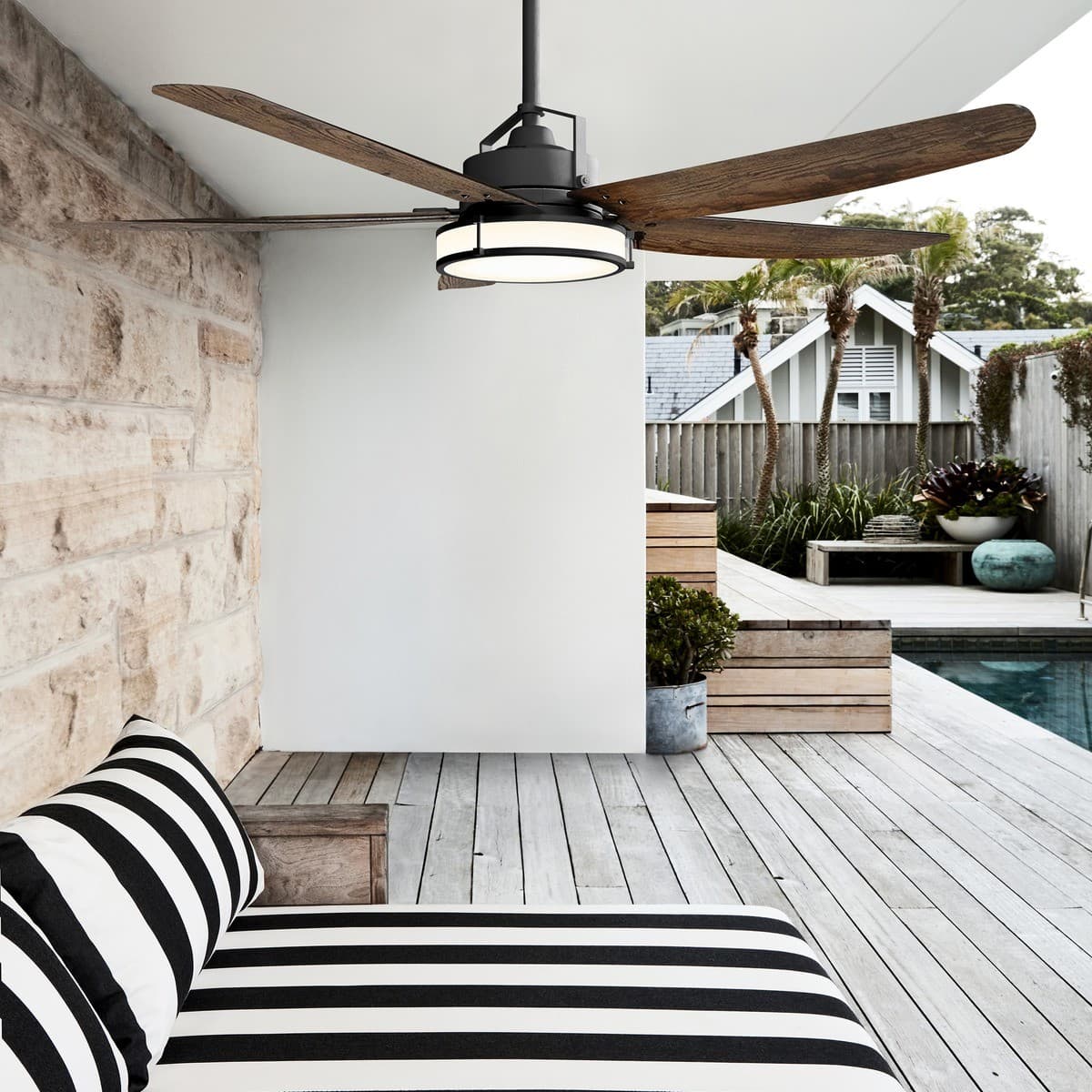 Louisville 157cm DC Fan with Light in Oil Rubbed Bronze with Koa Blades-img-5