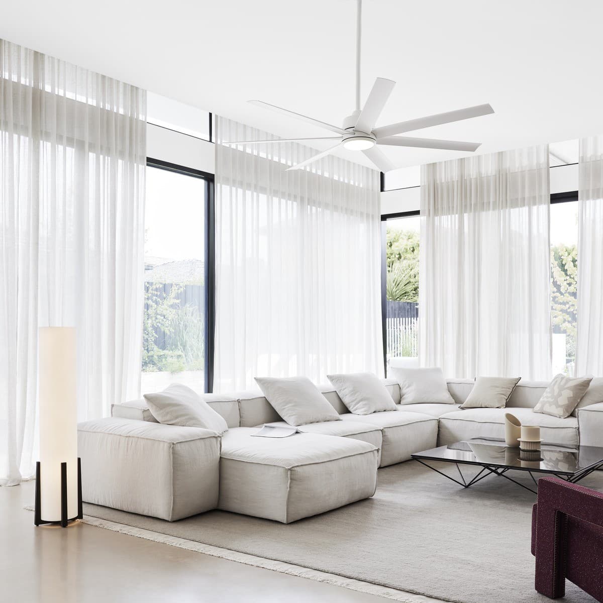 Atlanta 142cm DC Fan with Light in White-img-3
