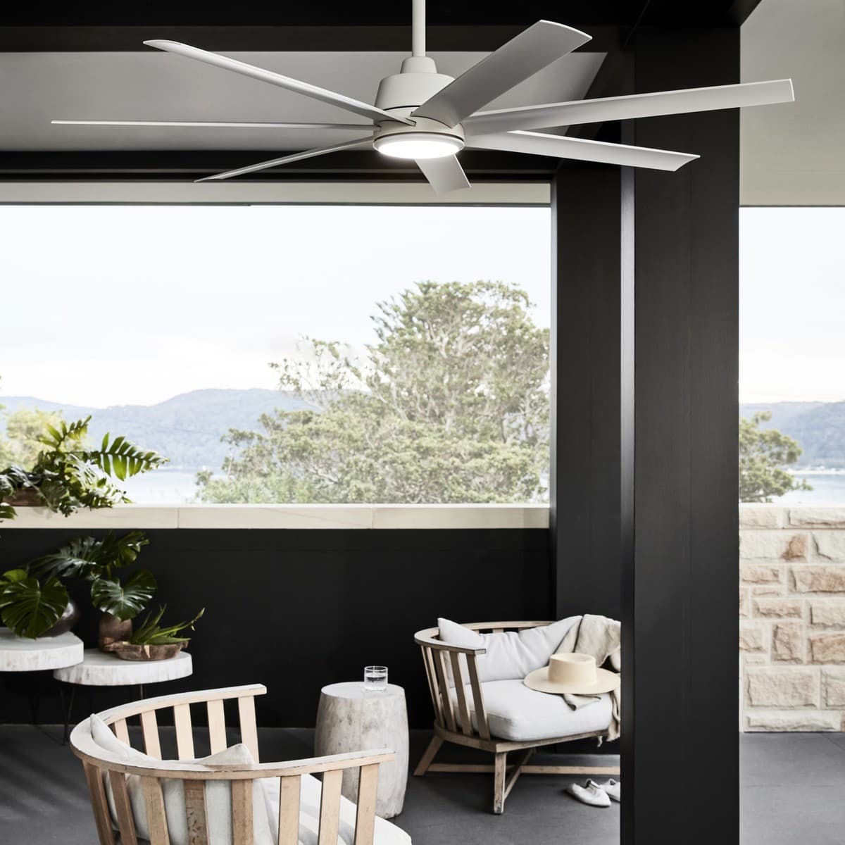 Atlanta 142cm DC Fan with Light in White-img-4