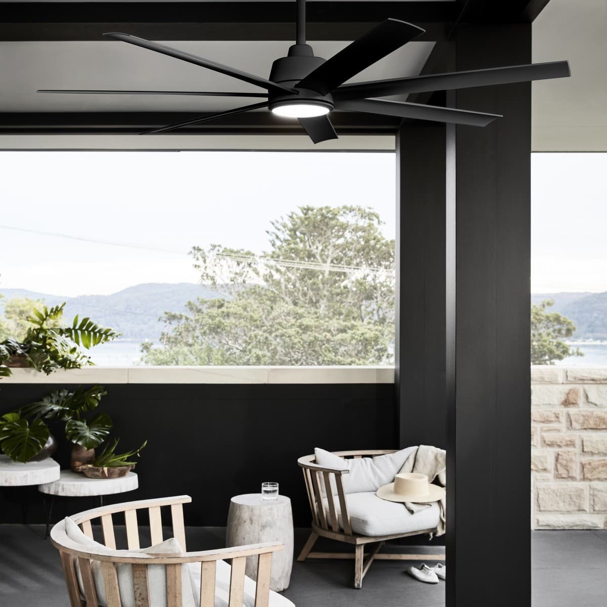 Atlanta 142cm DC Fan with Light in Black