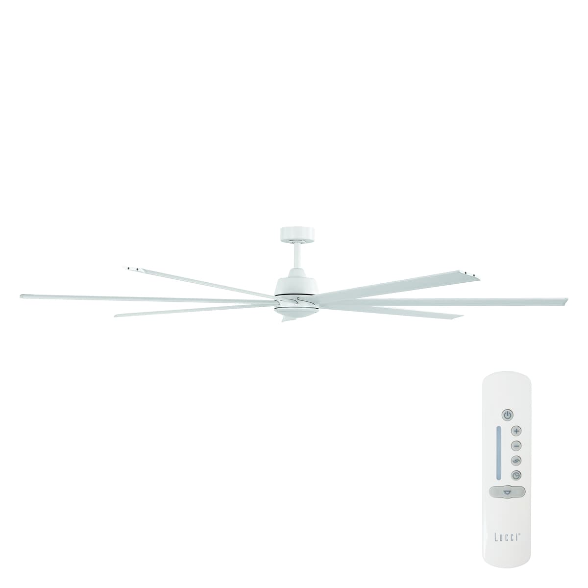 Atlanta 208cm DC Fan with Light in White