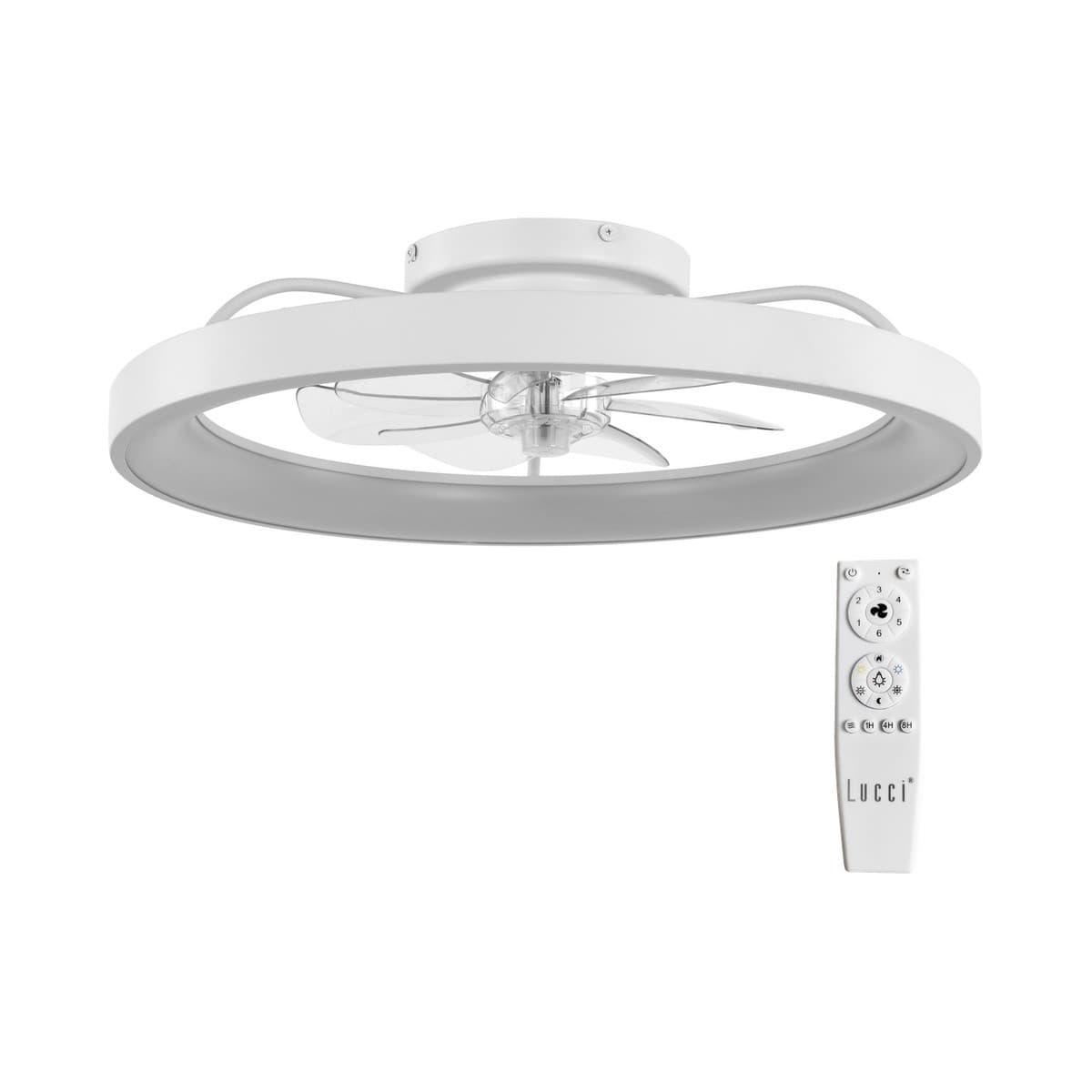 Airis Flush DC Ceiling Fan with 600mm LED Light in White-img-2