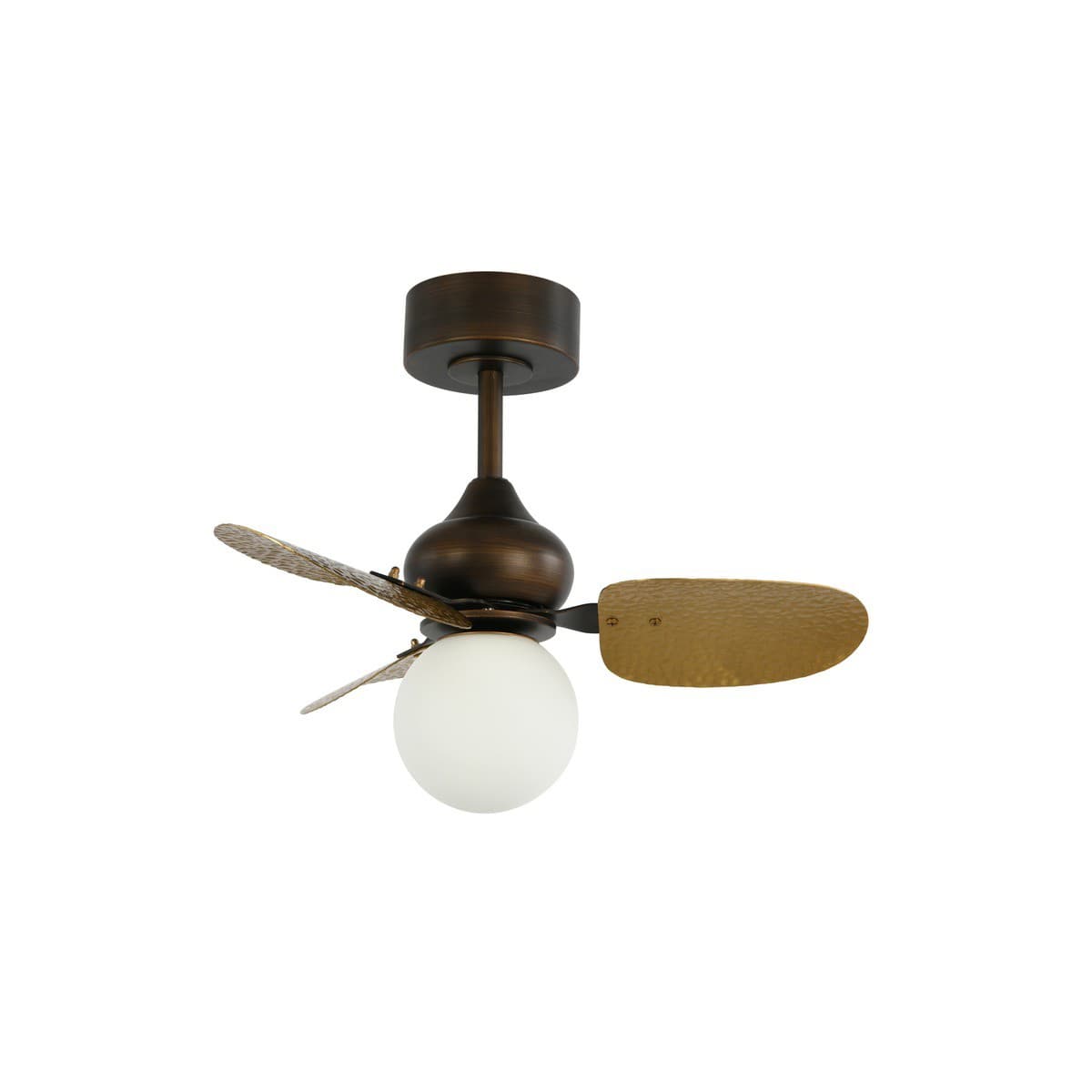Messmer 61cm DC Ceiling Fan with Light in Bronze with Brass Blades-img-1