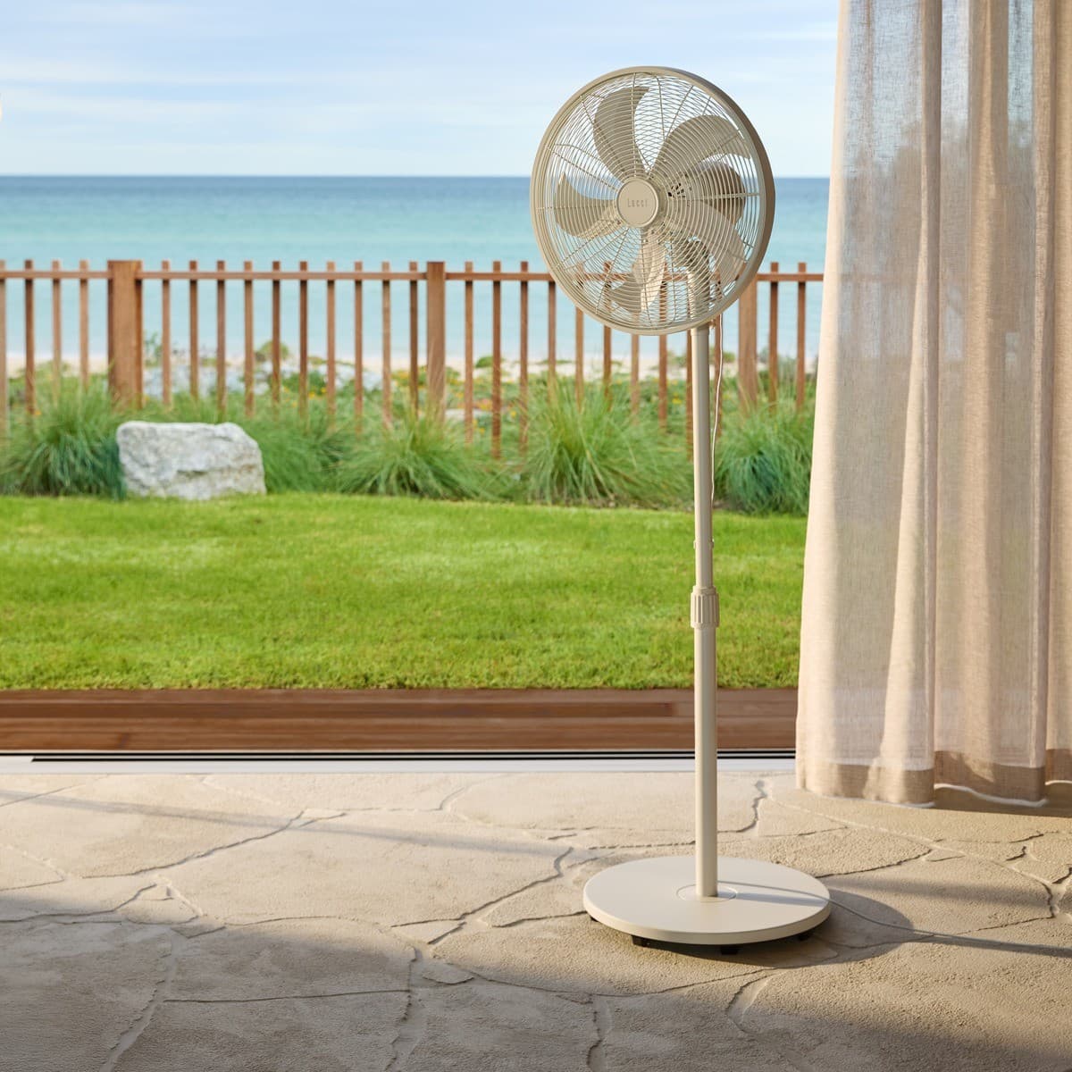Glide 41cm DC Pedestal Fan in White-img-2
