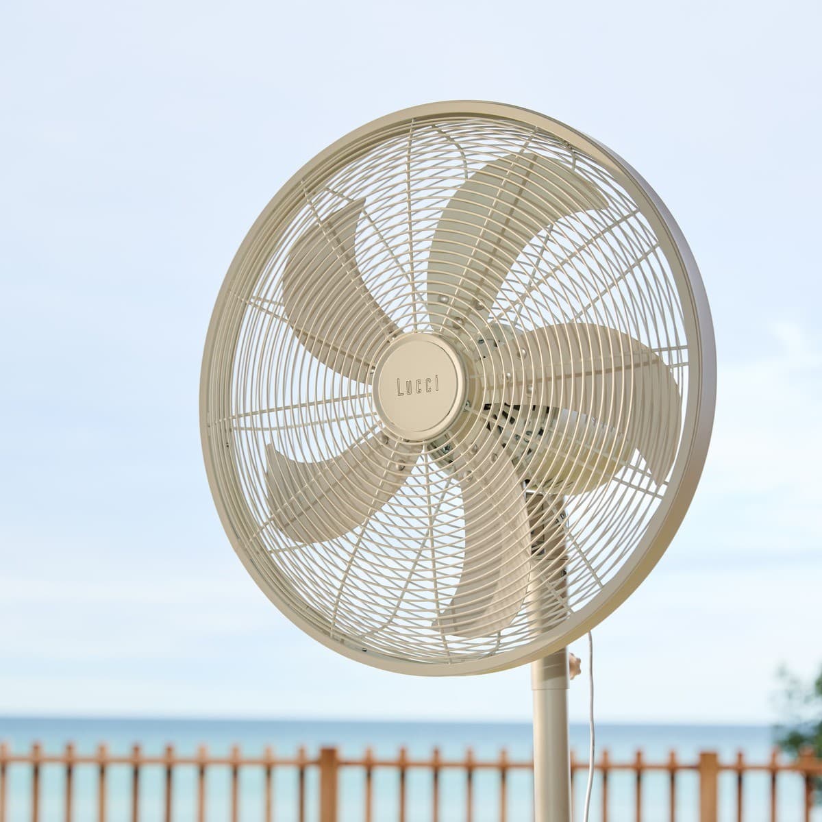 Glide 41cm DC Pedestal Fan in White-img-3