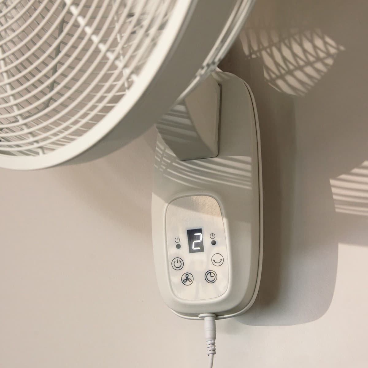 Glide 41cm DC Wall Fan with Remote in White