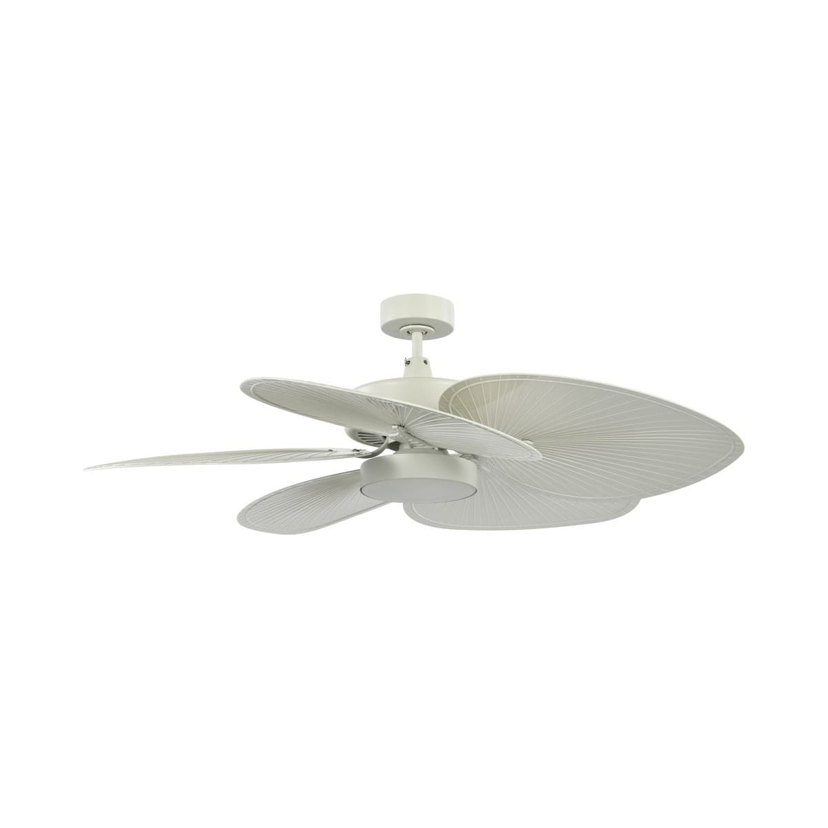 Tahitian II 132cm Fan with Light in White