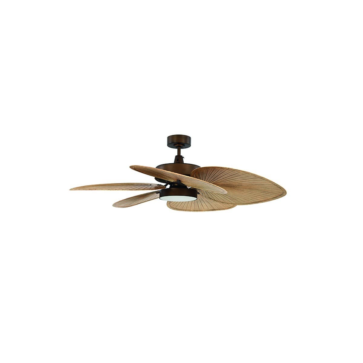 Tahitian II 132cm Fan with Light in Bronze with Natural Blades-img-1