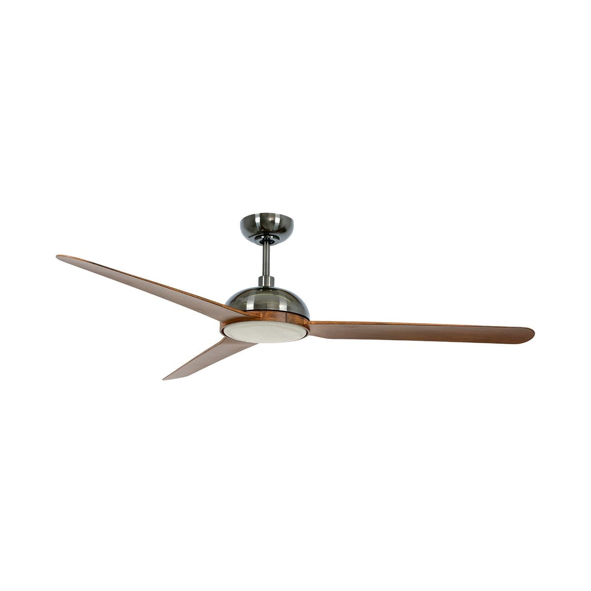 Unione 142cm DC Fan with Light in Aged Nickel/Koa