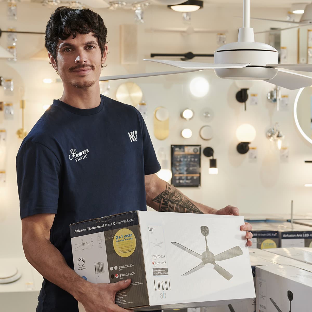 Slipstream 122cm DC Fan with Light in White-img-5