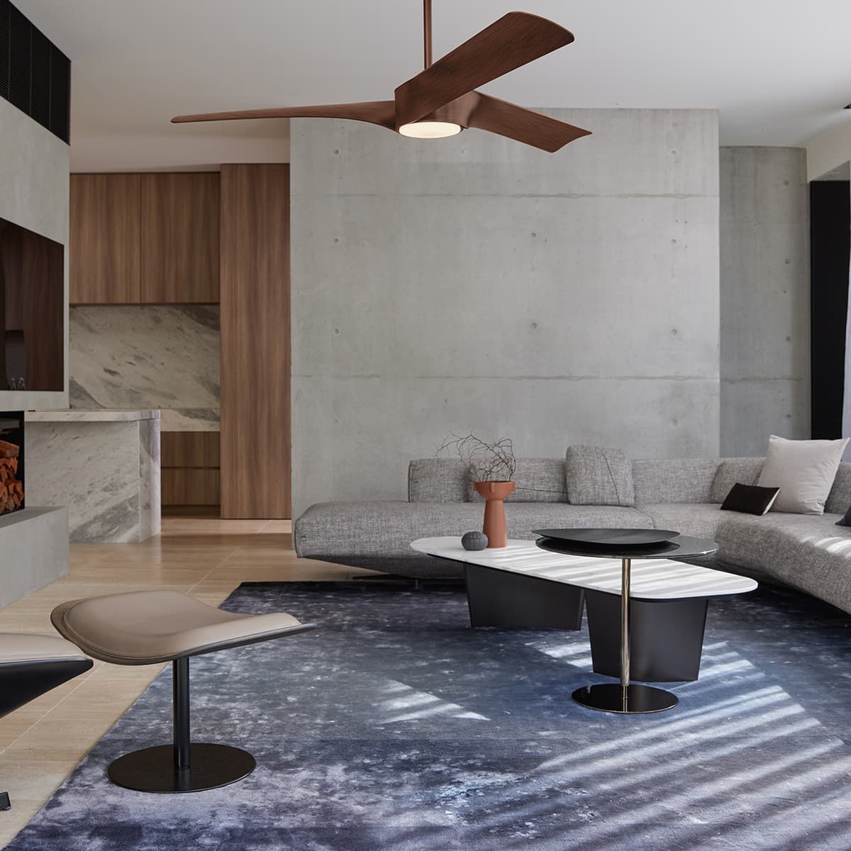 Line 132cm DC Fan with Light in Koa-img-5
