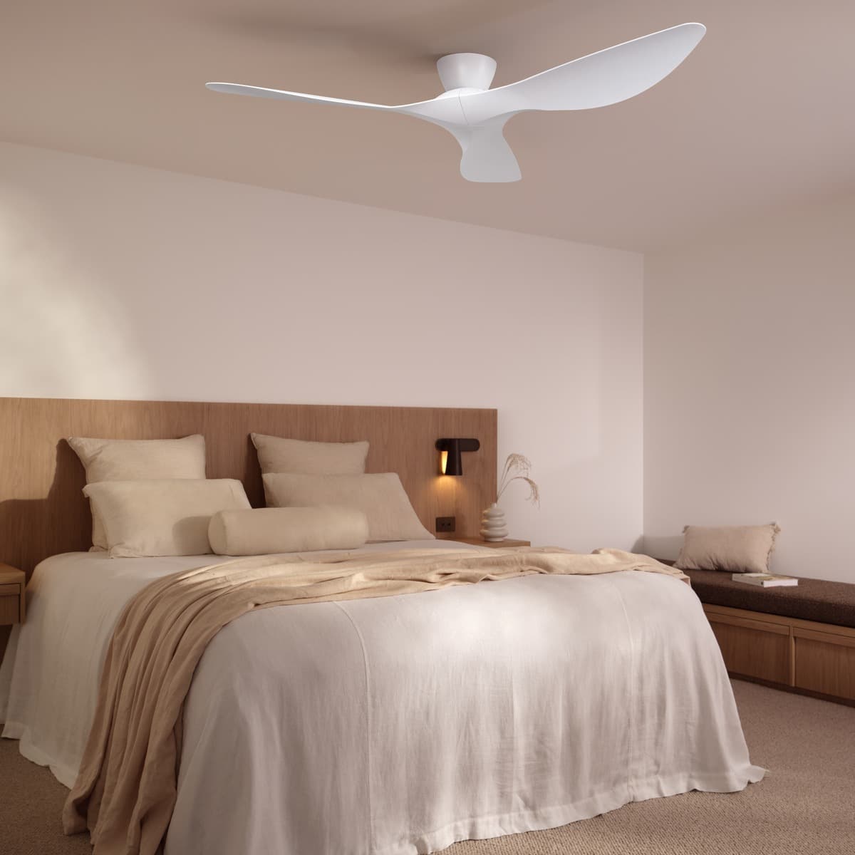Kyber 137cm DC Close to Ceiling Fan in White-img-2