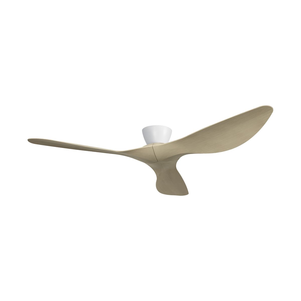 Kyber 137cm DC Close to Ceiling Fan in White with Ash Blades-img-1
