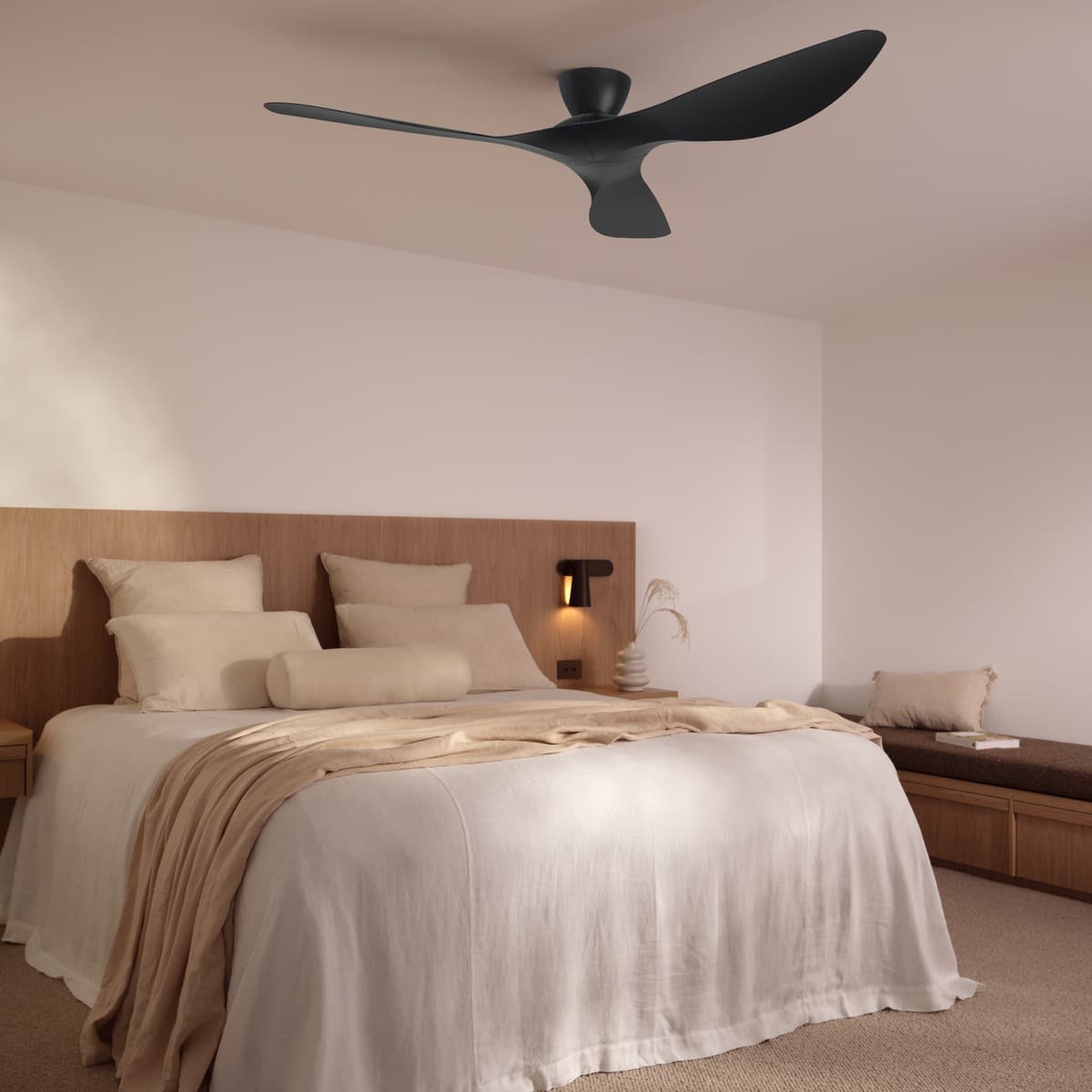 Kyber 137cm DC Close to Ceiling Fan in Black-img-2