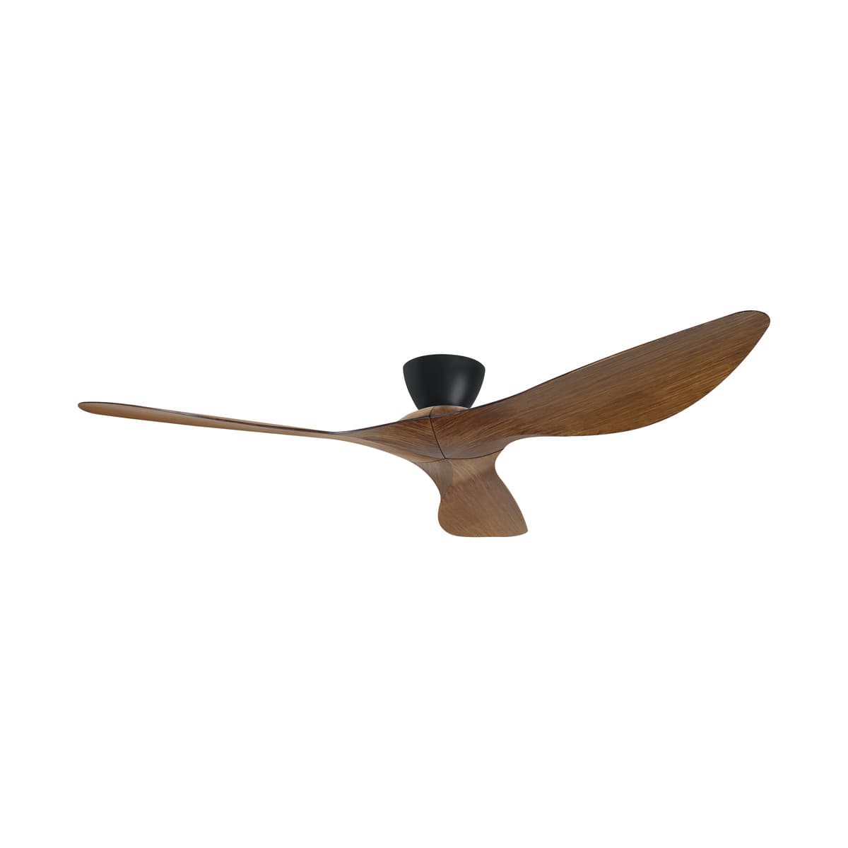 Kyber 137cm DC Close to Ceiling Fan in Black with Koa Blades-img-1
