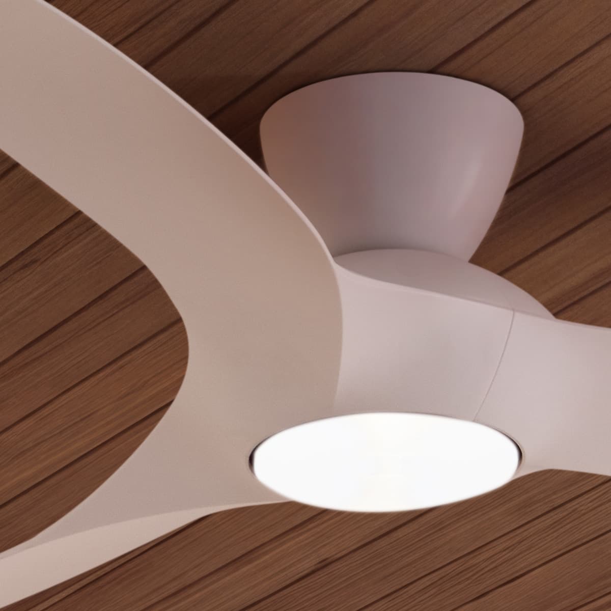 Kyber 137cm DC Close to Ceiling Fan with Light in White