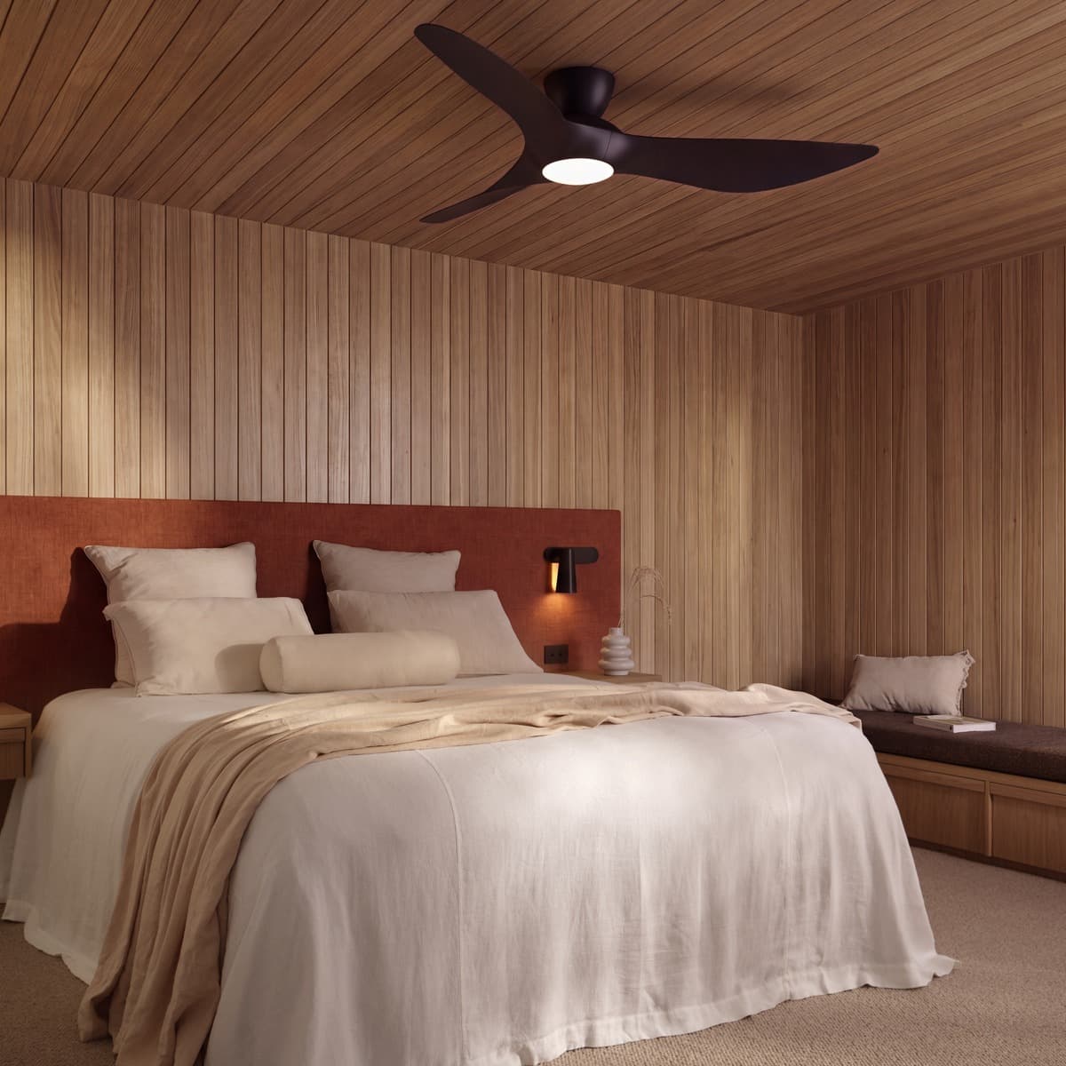 Kyber 137cm DC Close to Ceiling Fan with Light in Black-img-2