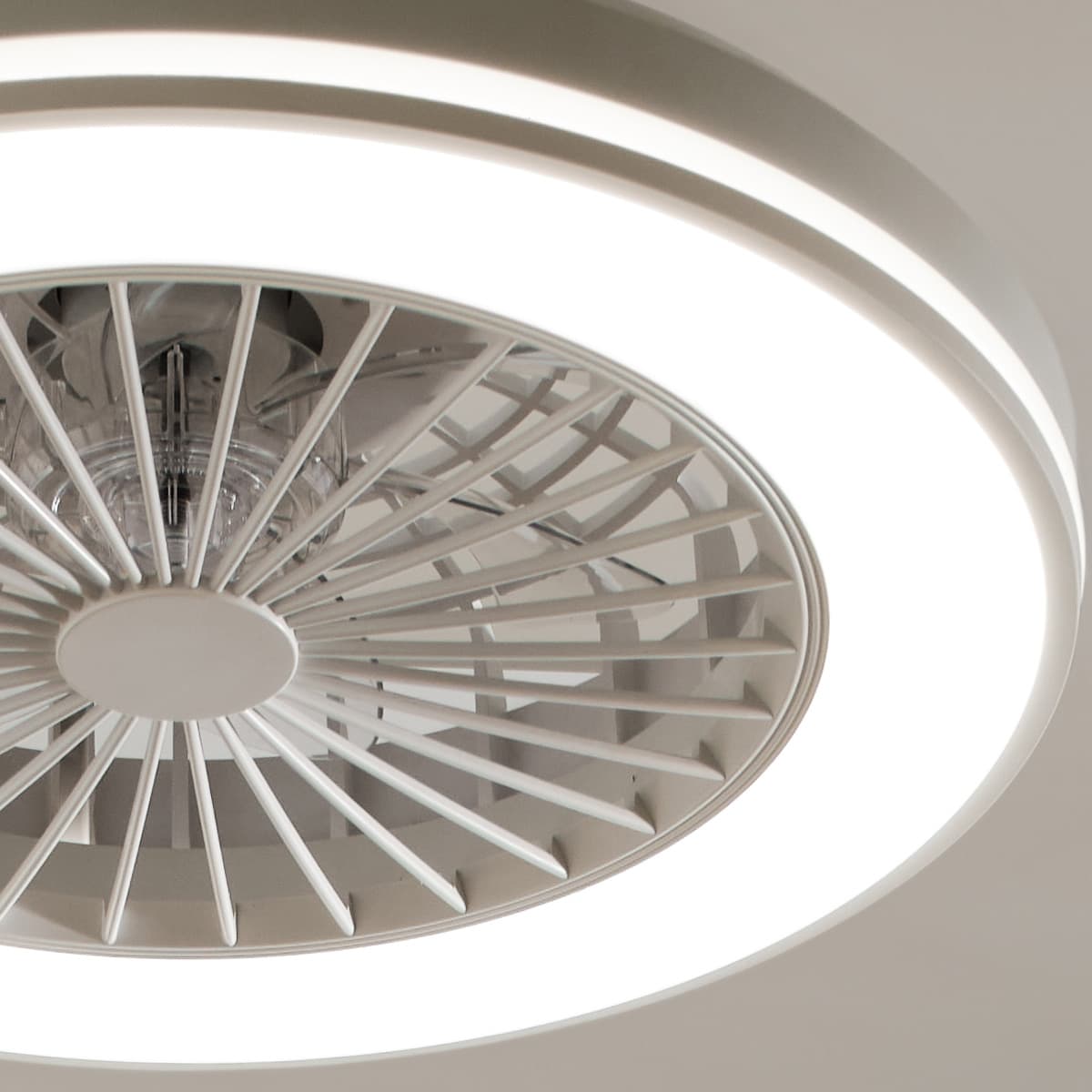 Swiss 500mm DC Flush Fan with Light in White-img-2