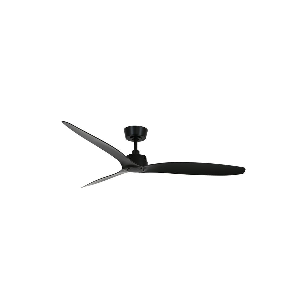 Farron 132cm DC Fan in Black with Black Timber Finish Blades-img-1