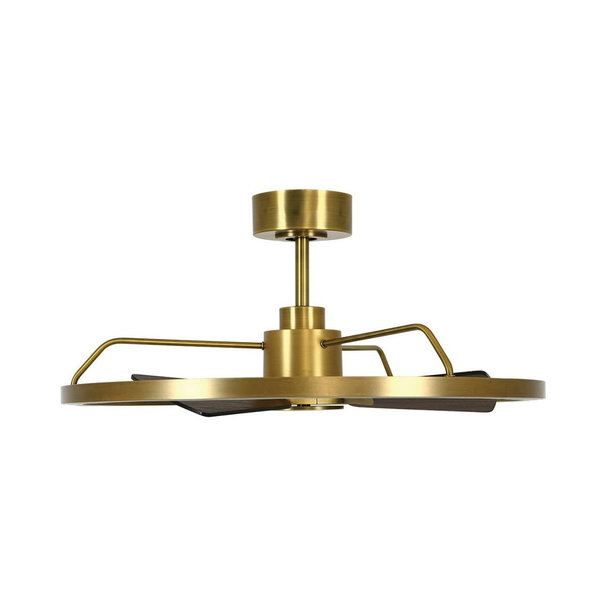 Cessna DC Fan with 700mm LED Light in Antique Brass with Walnut Blades-img-4