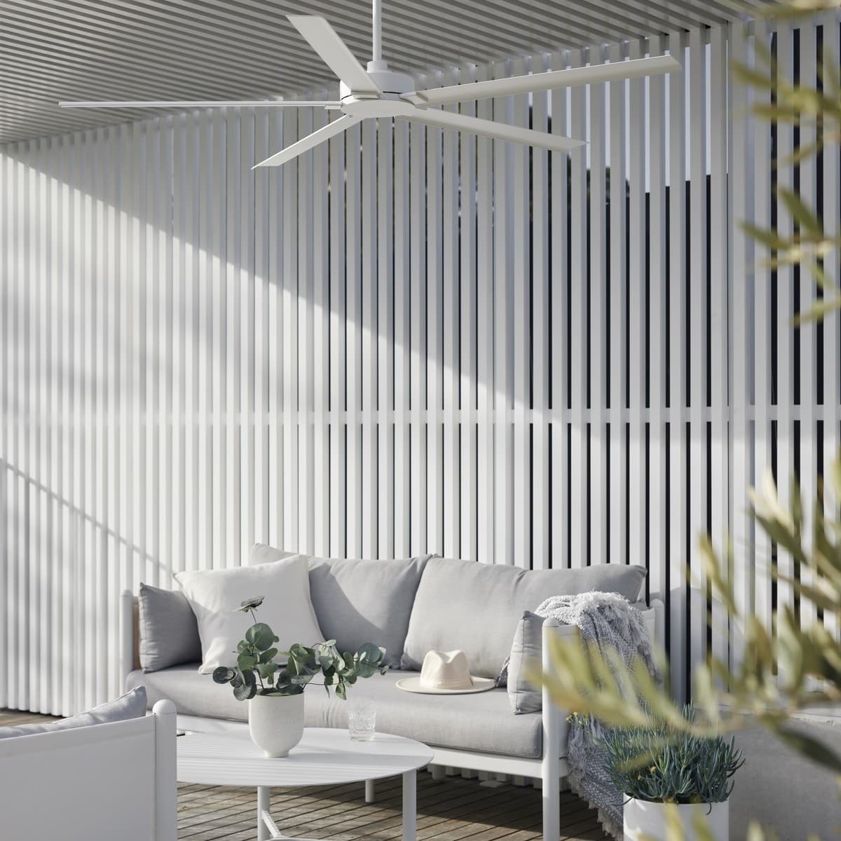 Monza 152cm DC Fan in White