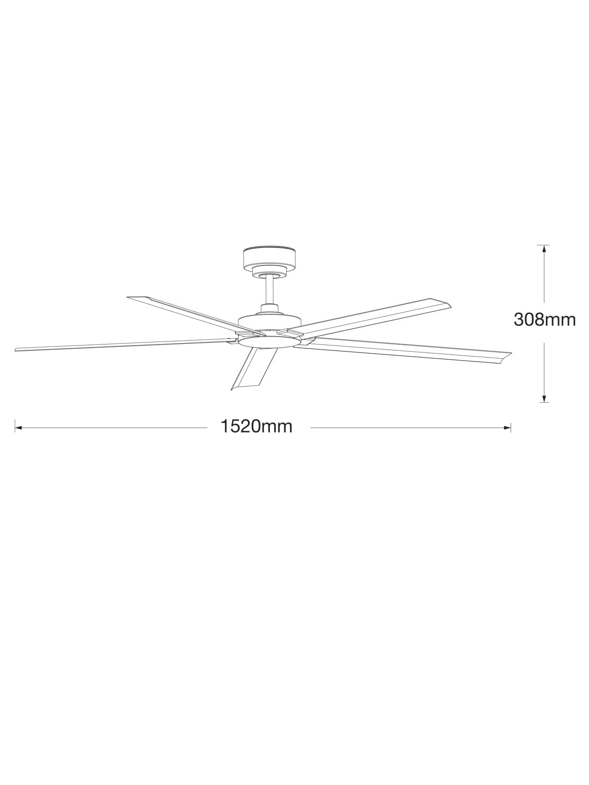 Monza 152cm DC Fan in Black