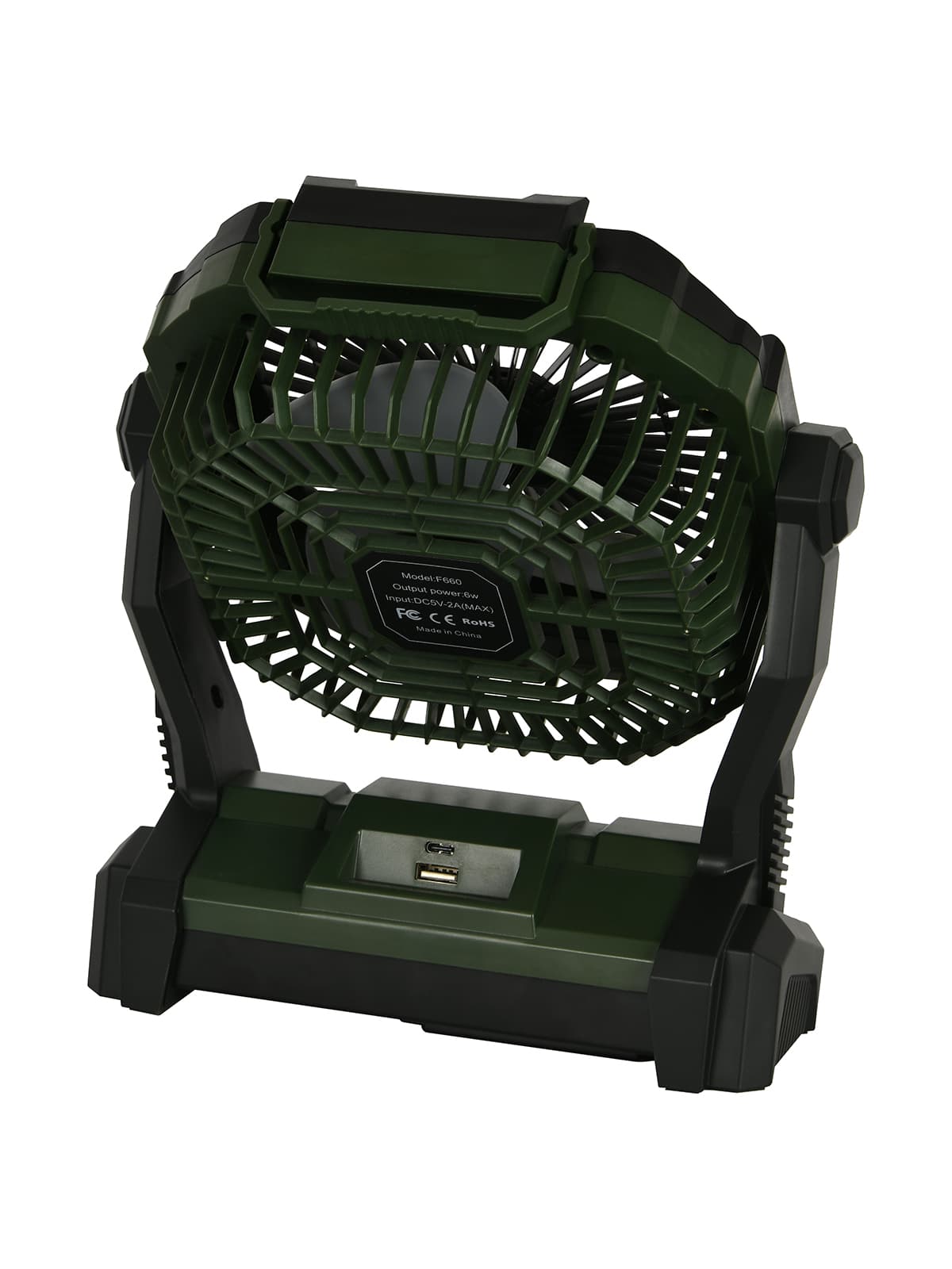 AeroGo Portable Camping Fan in Khaki and Black-img-7