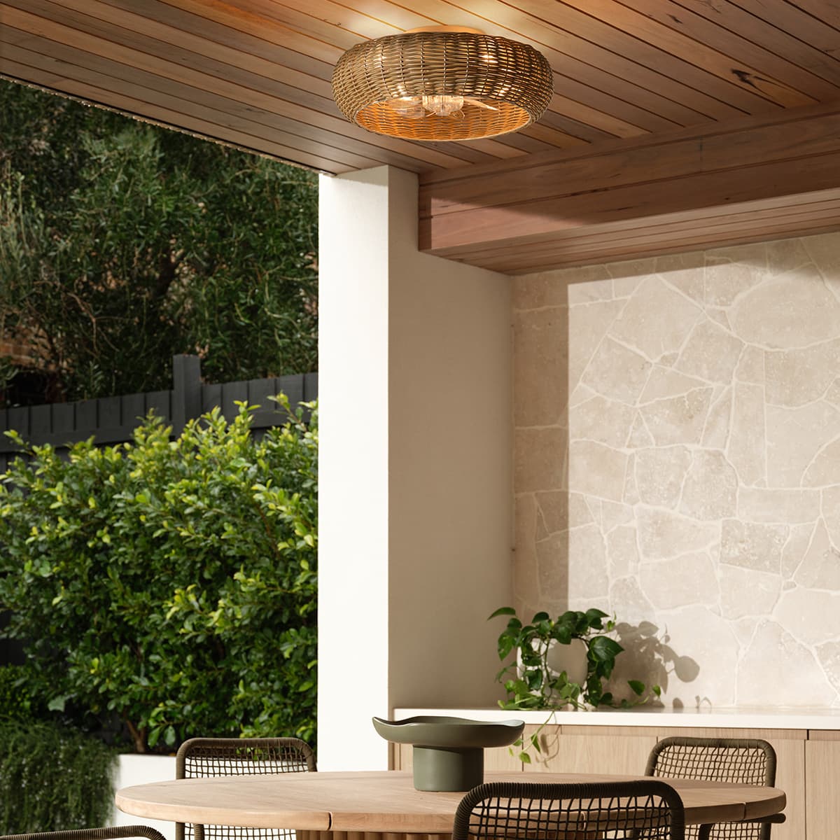 Lorne 500mm IP44 DC Flush Fan with Light in Natural-img-2