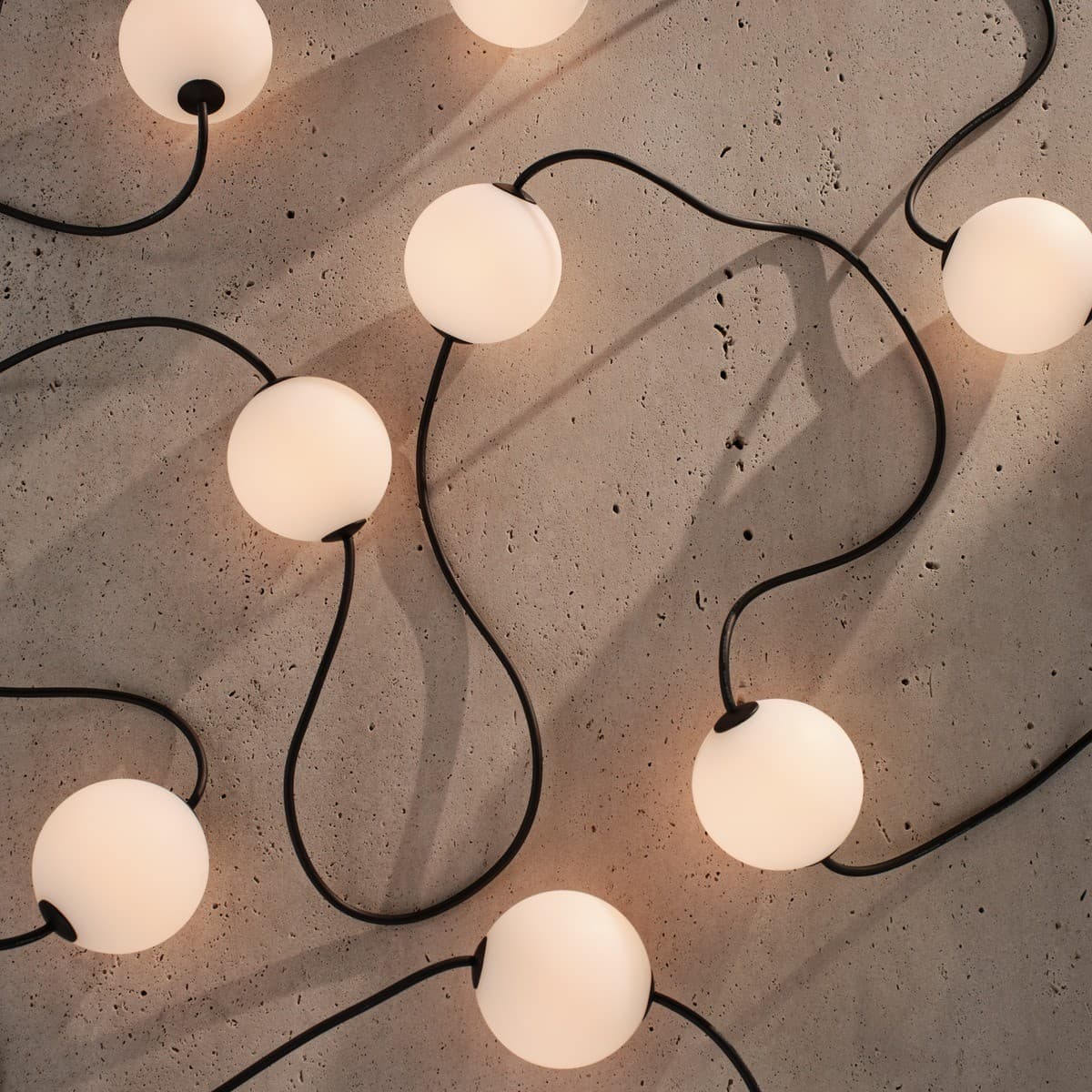 Festoon Dusk 10 Light LED Exterior String Light Kit in Black with Warm White-img-3