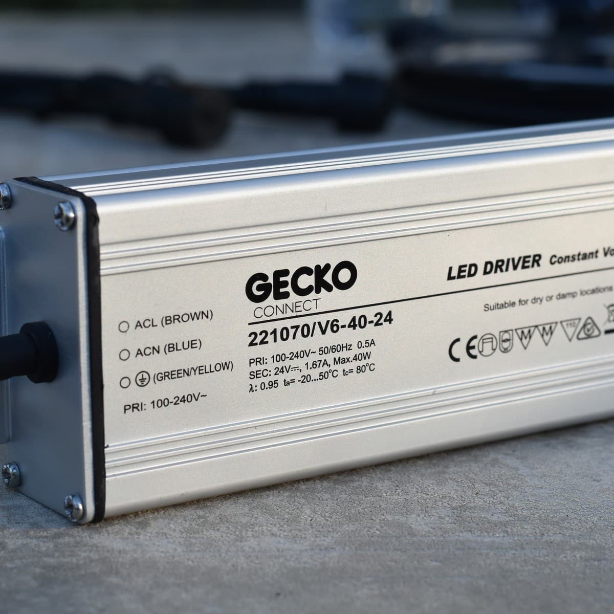 Lucci Connect Gecko 24V 40VA IP67 Transformer