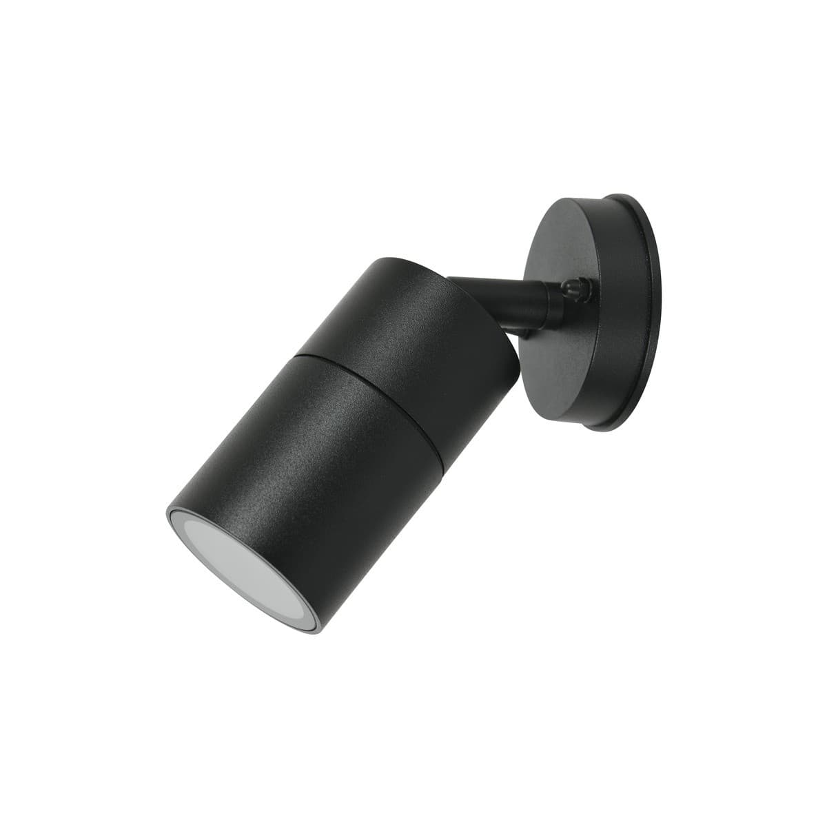 Wanaka 1 Light 12/24V Adjustable Exterior Wall Light with DIY Quick Connect in Black