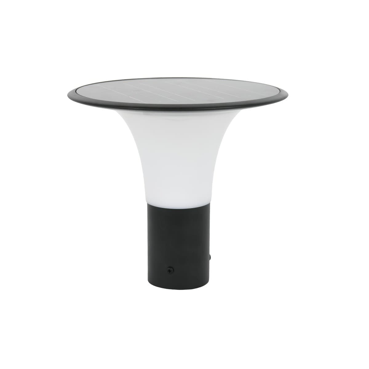 Raya Small Solar LED Pillar Mount Light with Sensor in Black-img-1