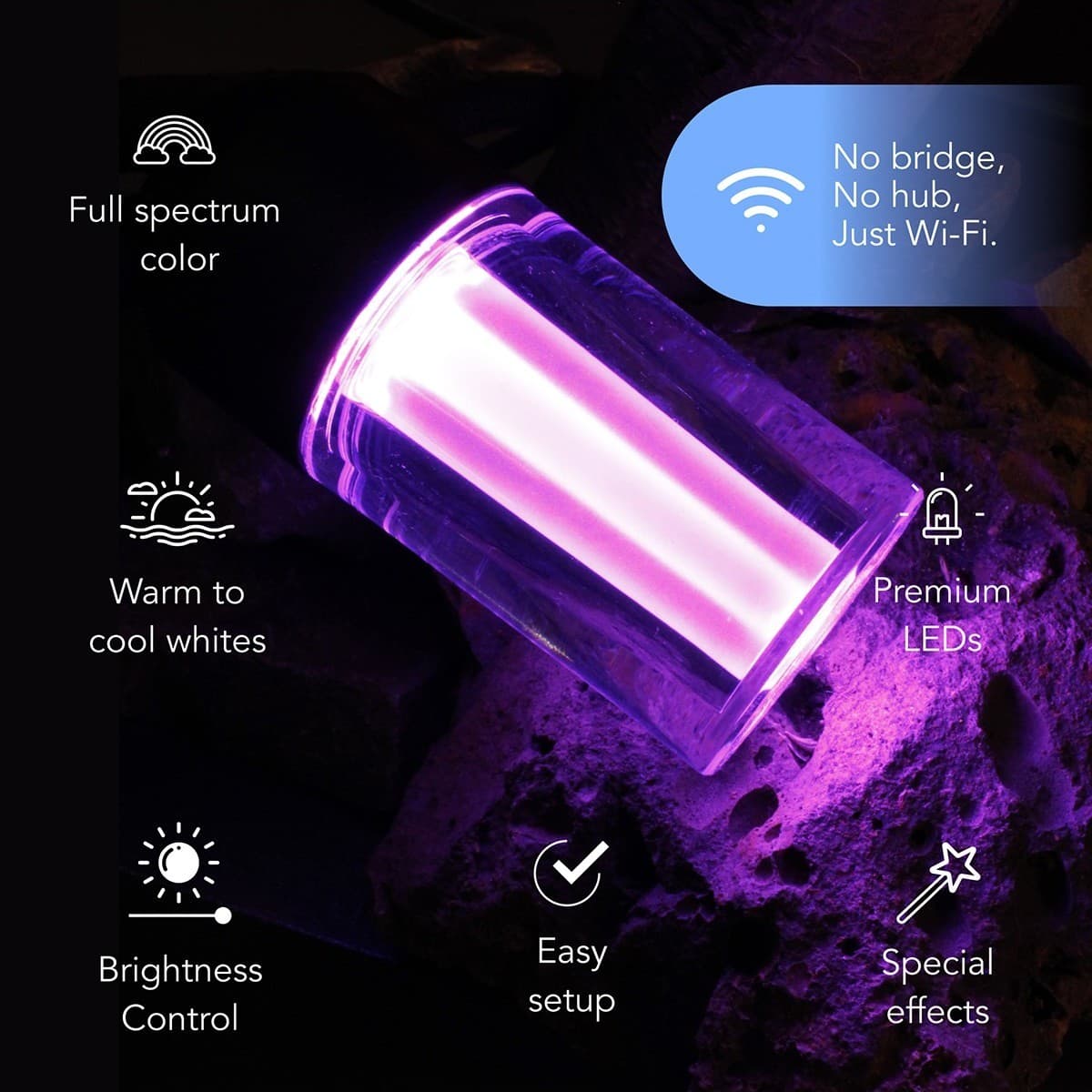LIFX Outdoor 12 Light IP66 Exterior LED String Light with RGB + White in Black-img-5