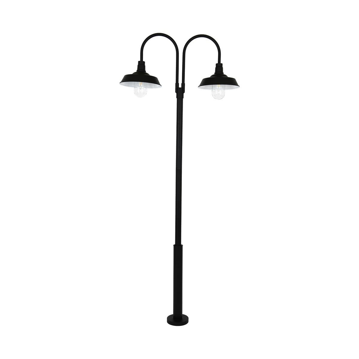 Portsea 2 Light Exterior Street Light in Black-img-1