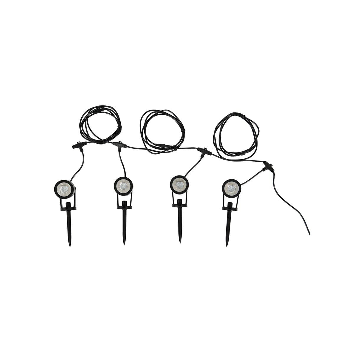 Lucci Connect Aurora 4 Light LED Spike Spot Kit in Black-img-1