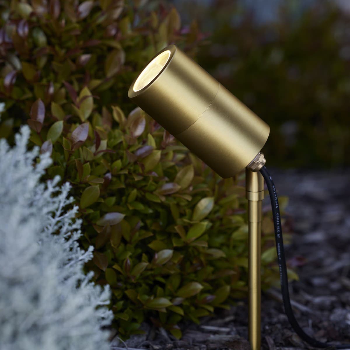 Made By Mayfair Seaside 12V Exterior Spike Garden Light in Aged Solid Brass