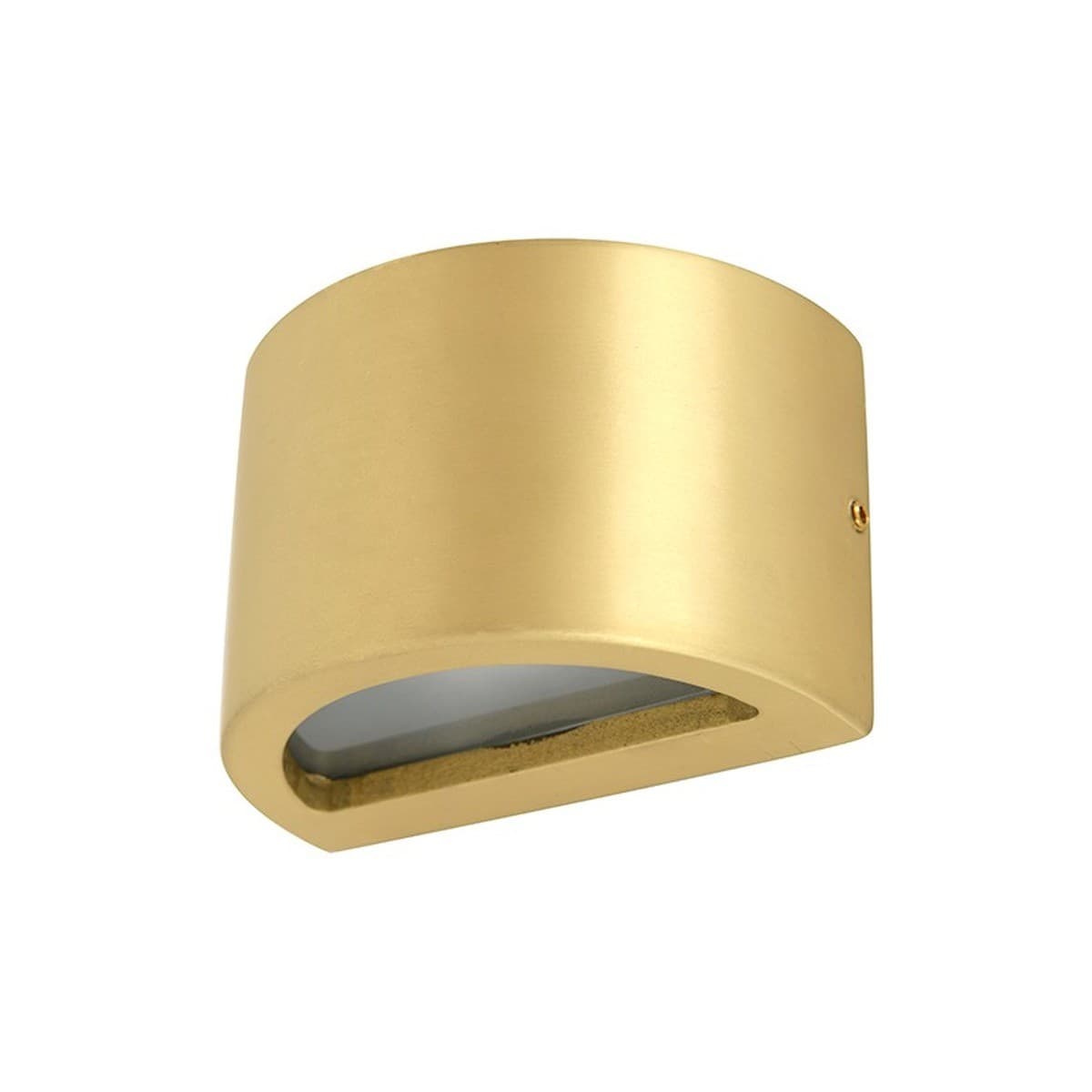 Made By Mayfair Seaside Curved Exterior 12V LED Steplight in Brass-img-1