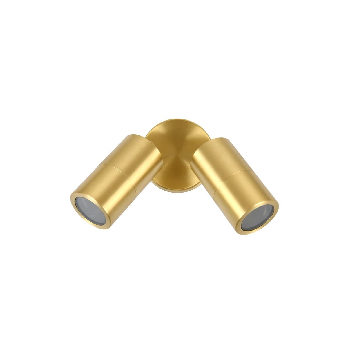 Made By Mayfair Seaside Exterior 2 Light Adjustable Spotlight in Brass