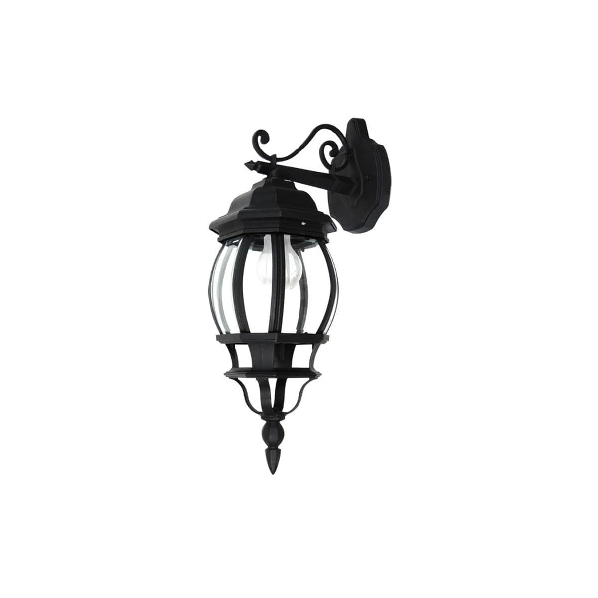 Dubrovnik II Downward Facing Exterior Wall Bracket in Black