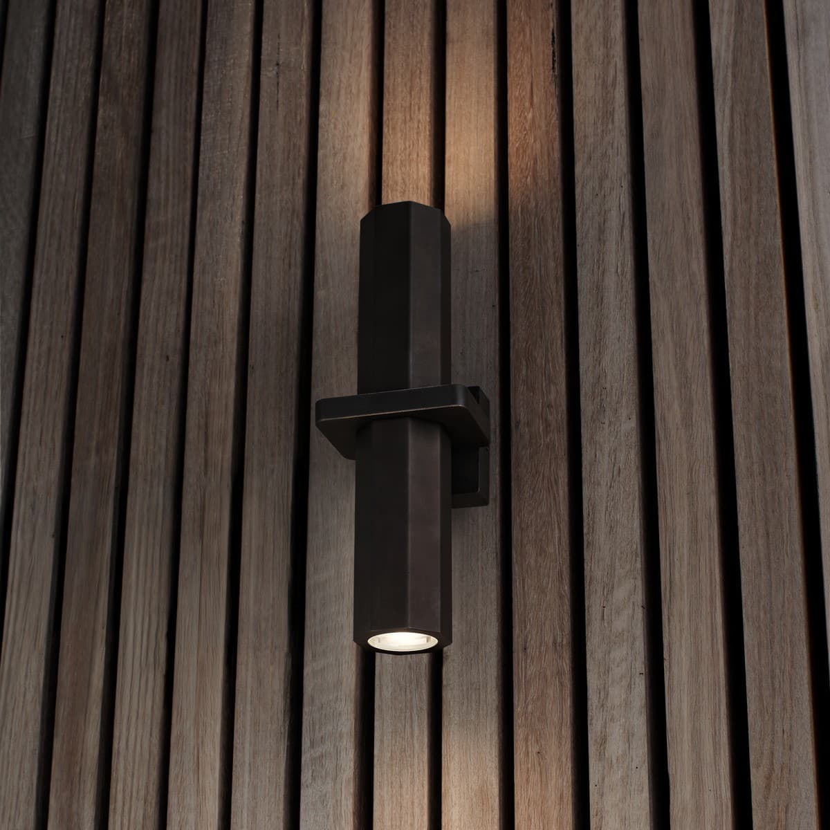 Made By Mayfair Seaside Octagon 2 Light Up/Down Wall Bracket in Aged Solid Bronze-img-2
