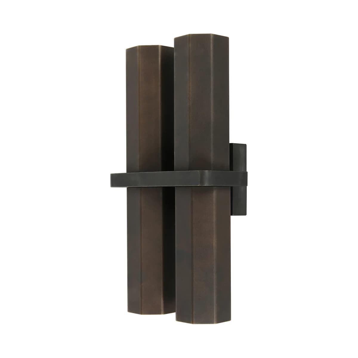 Made By Mayfair Seaside Octagon 4 Light Up/Down Wall Bracket in Aged Solid Bronze-img-1